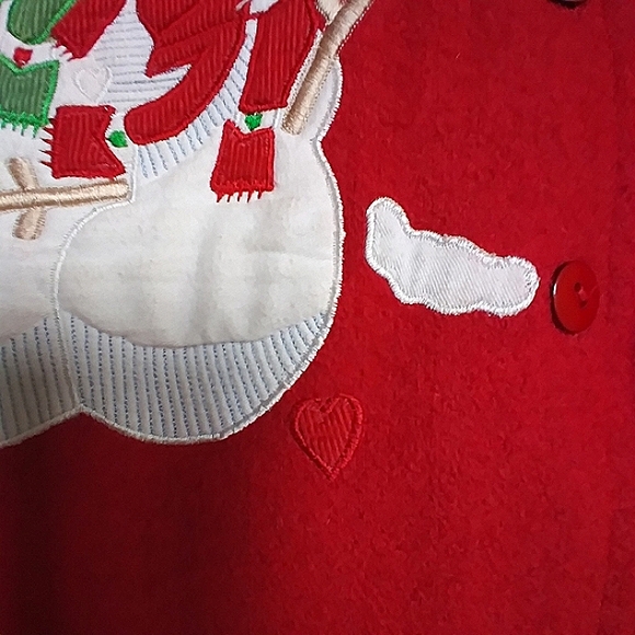 Vtg Take Two Clothing Co. Christmas Wool Embroided Patch Blazer M - Picture 11 of 15